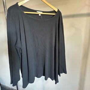 Eileen Fisher Charcoal Long Sleeve Top